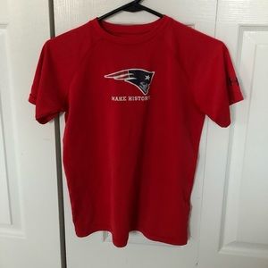 Kids Red Patriots Under Armour T-Shirt